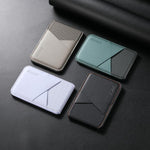 ESEBLE S3 Color Blocked Faux Leather Texture Magnetic RFID Mobile Phone Card Slots Holder