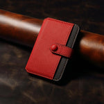 ESEBLE Adhesive Style Color Blocked Folding Mobile Phone Card Slots Holder
