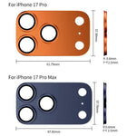 XDcase 5pcs Armor Full-Coverage Frosted Metal Camera Lens Ring Film, For iPhone 17 Pro Max, For iPhone 17 Pro