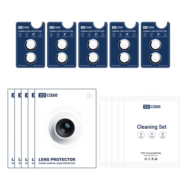 XDcase 5pcs AF + AR Hawkeye Camera Lens Protector with Alignment Tool, For iPhone 17