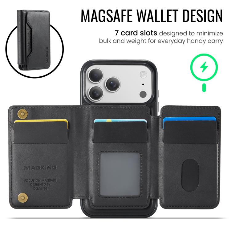 MAGKING K3 Series MagSafe RFID K3 Pro Card Bag Detachable Phone Case, For iPhone 17 Pro Max, For iPhone 17 Pro, For iPhone Air
