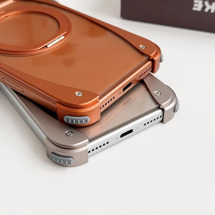 Weasel Original Color Metal Frameless 360 Rotation Holder Magnetic Phone Case, For iPhone 17 Pro Max, For iPhone 17 Pro