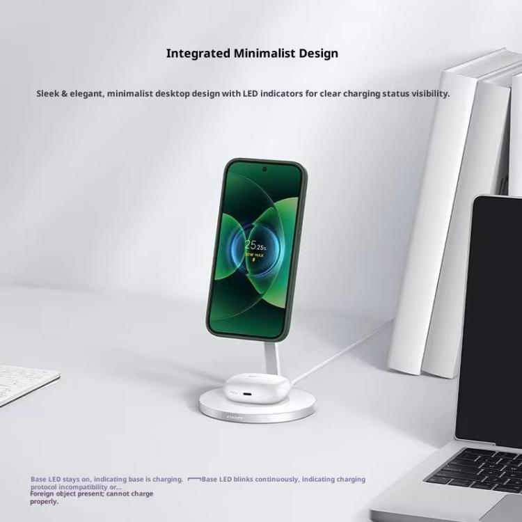 Original Xiaomi 30W 2 in 1 Magnetic Wireless Charger for Mobile Phones and Earphones