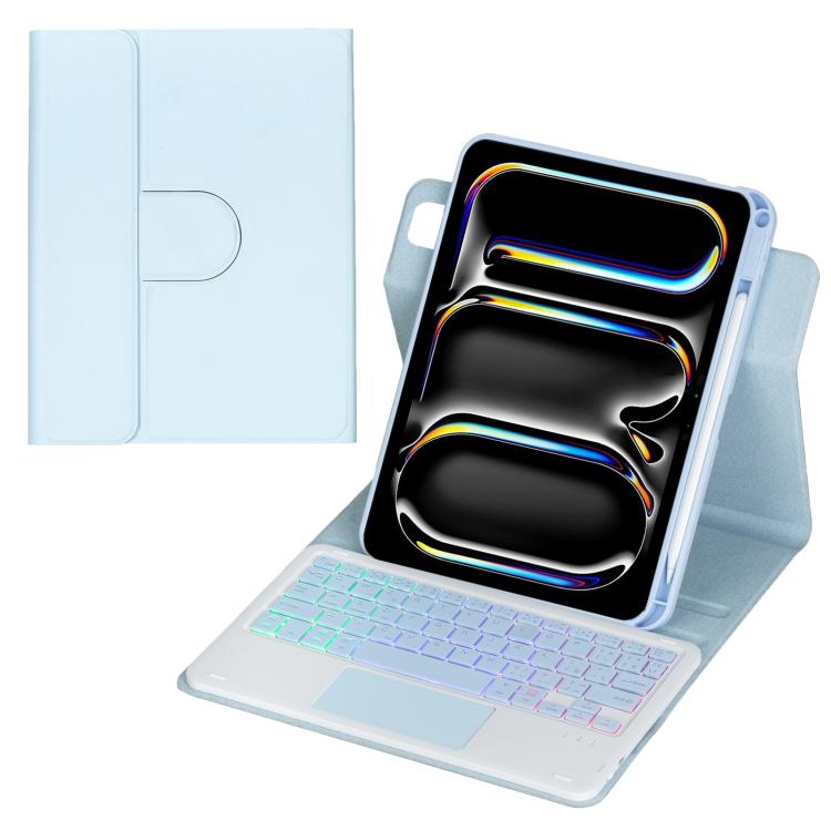 360-degree Rotation Backlight Bluetooth Keyboard Leather Tablet Case with Touchpad, For iPad Pro 11 2025 / 2024, For iPad 2025 / 2022, For iPad Air 11 2025 / iPad Pro 11 2022, For iPad 10.2 2021 / 2019 / iPad Air 3