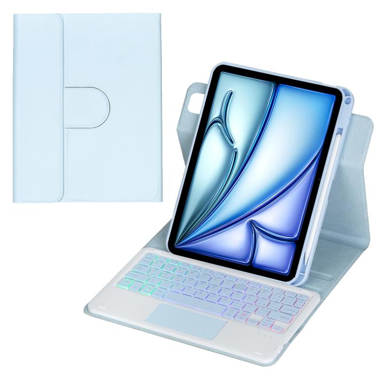 360-degree Rotation Backlight Bluetooth Keyboard Leather Tablet Case with Touchpad, For iPad Pro 11 2025 / 2024, For iPad 2025 / 2022, For iPad Air 11 2025 / iPad Pro 11 2022, For iPad 10.2 2021 / 2019 / iPad Air 3