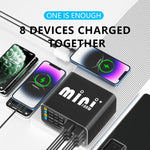 شاحن متعدد الوظائف MaAnt Dianba Mini 75W بثمانية منافذ PD يدعم الشحن السريع PD، قابس الاتحاد الأوروبي MaAnt Dianba Mini
