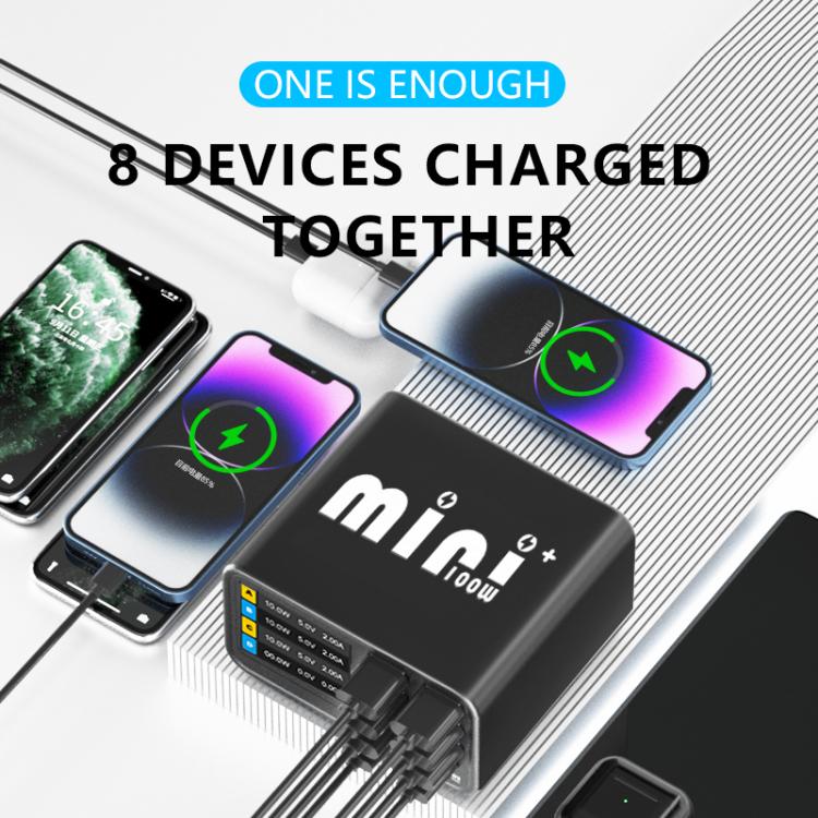 شاحن متعدد الوظائف MaAnt Dianba Mini 75W بثمانية منافذ PD يدعم الشحن السريع PD، قابس الاتحاد الأوروبي MaAnt Dianba Mini