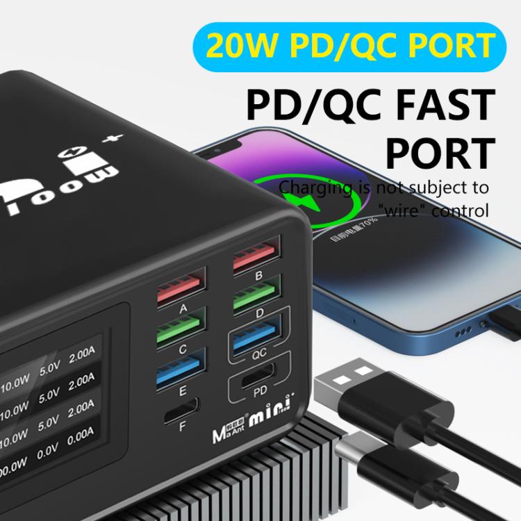 شاحن متعدد الوظائف MaAnt Dianba Mini 75W بثمانية منافذ PD يدعم الشحن السريع PD، قابس الاتحاد الأوروبي MaAnt Dianba Mini