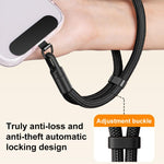 XDcase Detachable 3-in-1 Crossbody / Neck / Wrist Strap Anti-Lost Phone Lanyard with Tab