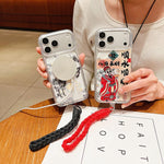 Horse Year Acrylic Magnetic Full Coverage Phone Case with Lanyard, For iPhone 13, For iPhone 12, For iPhone 12 Pro Max, For iPhone 12 Pro