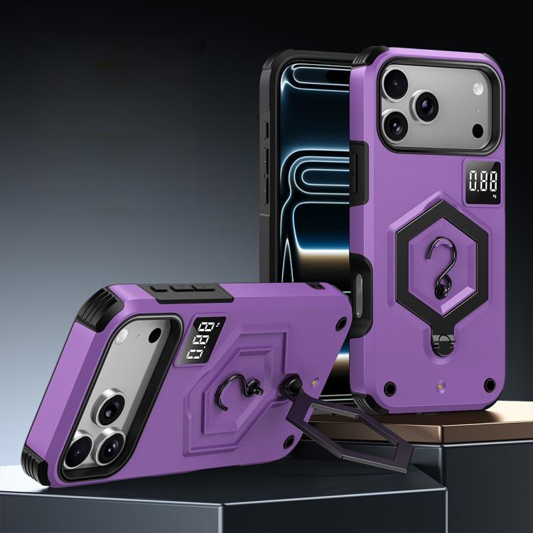 Hexagon Armor Magnetic Holder Weighing Scale Phone Case, For iPhone 17 Pro Max, For iPhone 17 Pro, For iPhone 17, For iPhone Air, For iPhone 16 Pro Max, For iPhone 16 Pro
