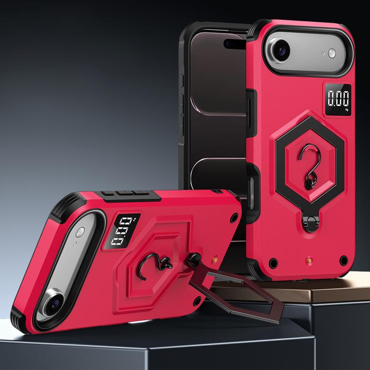 Hexagon Armor Magnetic Holder Weighing Scale Phone Case, For iPhone 17 Pro Max, For iPhone 17 Pro, For iPhone 17, For iPhone Air, For iPhone 16 Pro Max, For iPhone 16 Pro