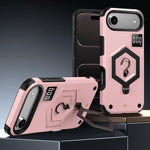 Hexagon Armor Magnetic Holder Weighing Scale Phone Case, For iPhone 17 Pro Max, For iPhone 17 Pro, For iPhone 17, For iPhone Air, For iPhone 16 Pro Max, For iPhone 16 Pro