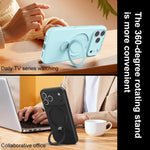 Liquid Silicone MagSafe Holder Phone Case, For iPhone 17 Pro Max, For iPhone 17 Pro, For iPhone 17, For iPhone Air
