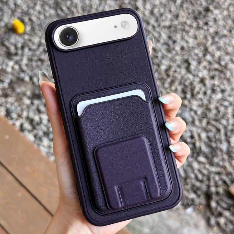 Square Folding Card Bag Holder Phone Case, For iPhone 17 Pro Max, For iPhone 17 Pro, For iPhone 17, For iPhone Air, For iPhone 16 Pro Max, For iPhone 16 Pro