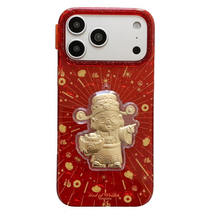 Chinese New Year Traditional Auspicious Motifs PC + TPU Phone Case, For iPhone 17 Pro Max, For iPhone 17 Pro