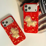 Chinese New Year Traditional Auspicious Motifs PC + TPU Phone Case, For iPhone 17 Pro Max, For iPhone 17 Pro