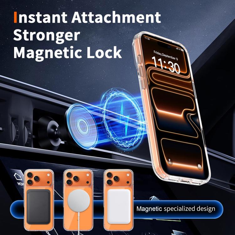 Colorful Hard PC Hybrid Soft TPU Magnetic Phone Case, For iPhone 17 Pro Max, For iPhone 17 Pro, For iPhone 17