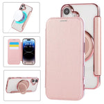 Ultra-thin Rotation Holder Magnetic Plating Vegan Leather Phone Case, For iPhone 16 Pro, For iPhone 16 Plus, For iPhone 16, For iPhone 15 Pro Max, For iPhone 15 Pro, For iPhone 15 Plus / 14 Plus