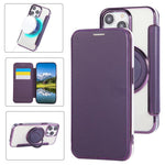 Ultra-thin Rotation Holder Magnetic Plating Vegan Leather Phone Case, For iPhone 15, For iPhone 14 / 13, For iPhone 14 Pro, For iPhone 14 Pro Max, For iPhone 13 Pro Max, For iPhone 13 Pro