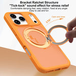 Skin-friendly Anti-Stain Rotating Holder Magnetic Armor Phone Case, For iPhone 17 Pro Max, For iPhone 17 Pro