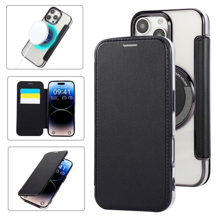 Ultra-thin Magnetic Plating Vegan Leather Phone Case, For iPhone 17 Pro Max, For iPhone 17 Pro, For iPhone 17, For iPhone Air, For iPhone 16e, For iPhone 16 Pro Max