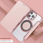 Ultra-thin Magnetic Plating Vegan Leather Phone Case, For iPhone 16 Pro, For iPhone 16 Plus, For iPhone 16, For iPhone 15 Pro Max, For iPhone 15 Pro, For iPhone 15 Plus / 14 Plus