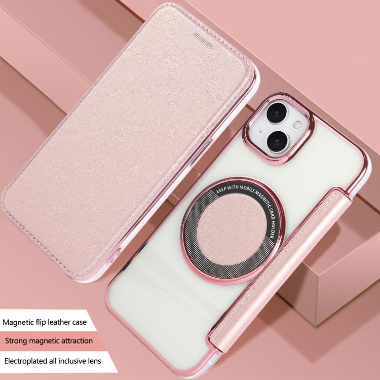 Ultra-thin Magnetic Plating Vegan Leather Phone Case, For iPhone 15, For iPhone 14 / 13, For iPhone 14 Pro, For iPhone 14 Pro Max, For iPhone 13 Pro Max, For iPhone 13 Pro