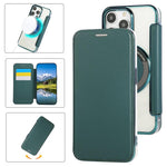 Ultra-thin Magnetic Plating Vegan Leather Phone Case, For iPhone 15, For iPhone 14 / 13, For iPhone 14 Pro, For iPhone 14 Pro Max, For iPhone 13 Pro Max, For iPhone 13 Pro