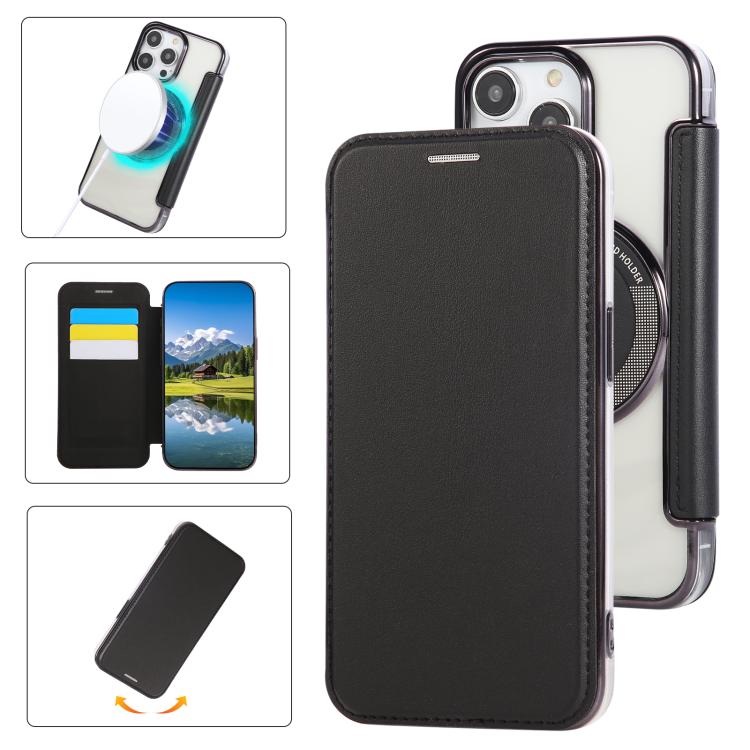 Ultra-thin Magnetic Plating Vegan Leather Phone Case, For iPhone 15, For iPhone 14 / 13, For iPhone 14 Pro, For iPhone 14 Pro Max, For iPhone 13 Pro Max, For iPhone 13 Pro