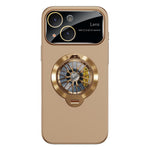 حافظة هاتف مغناطيسية مع نافذة كاميرا من PC وستاند دوار جيروسكوبي، لهواتف iPhone 16 Plus، iPhone 16، iPhone 15 Pro Max، iPhone 15 Pro، iPhone 15 Plus، iPhone 15
