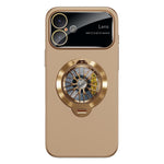 حافظة هاتف مغناطيسية مع نافذة كاميرا من PC وستاند دوار جيروسكوبي، لهواتف iPhone 16 Plus، iPhone 16، iPhone 15 Pro Max، iPhone 15 Pro، iPhone 15 Plus، iPhone 15