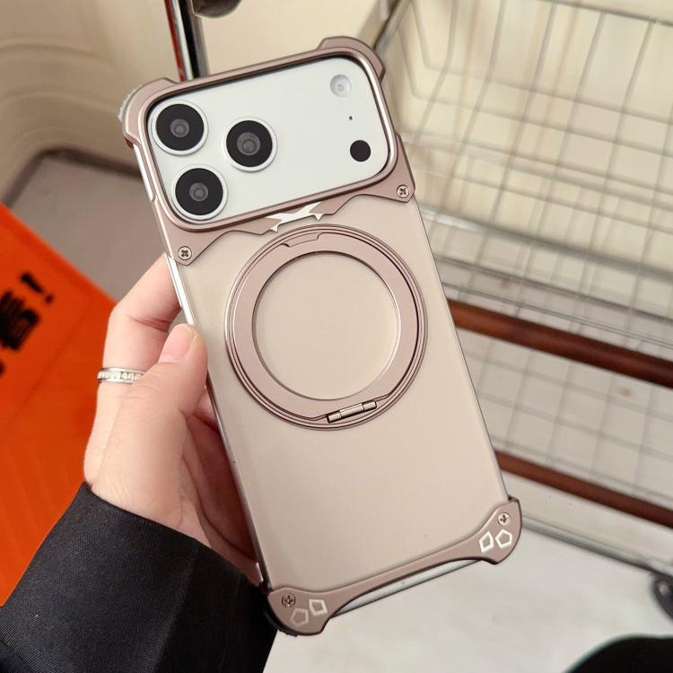 Jaguar Original Color Frameless 360 Rotation Holder Magnetic Phone Case, For iPhone 17 Pro Max, For iPhone 17 Pro