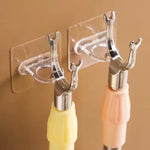 100pcs/Pack Multifunctional Transparent Self-Adhesive Round Hook