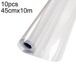 10pcs/Pack Static Electricity Adsorption Transparent Residue-Free Wall Protective Film, 45cm Wide x 1m, 45cm Wide x 2m, 45cm Wide x 3m, 45cm Wide x 5m, 45cm Wide x 10m