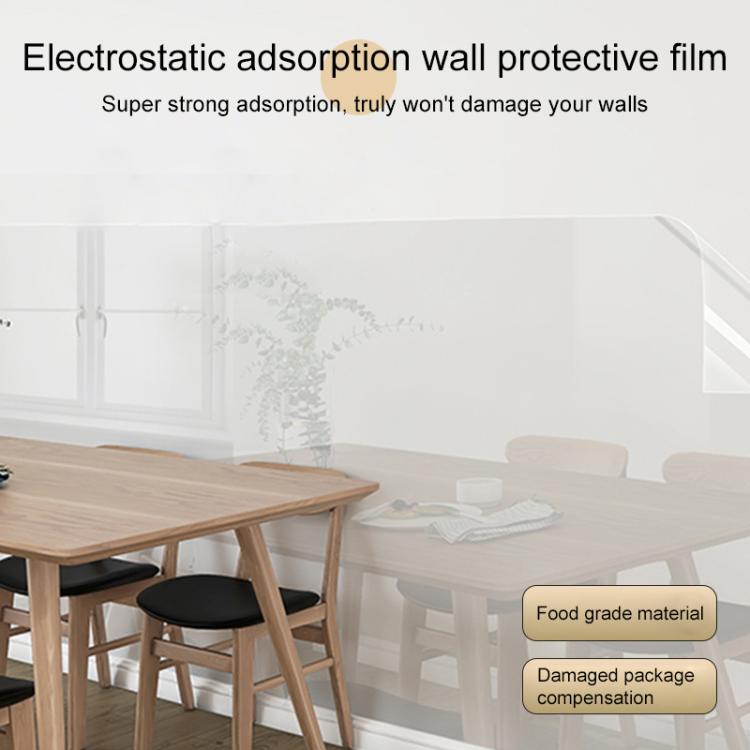 10pcs/Pack Static Electricity Adsorption Transparent Residue-Free Wall Protective Film, 45cm Wide x 1m, 45cm Wide x 2m, 45cm Wide x 3m, 45cm Wide x 5m, 45cm Wide x 10m