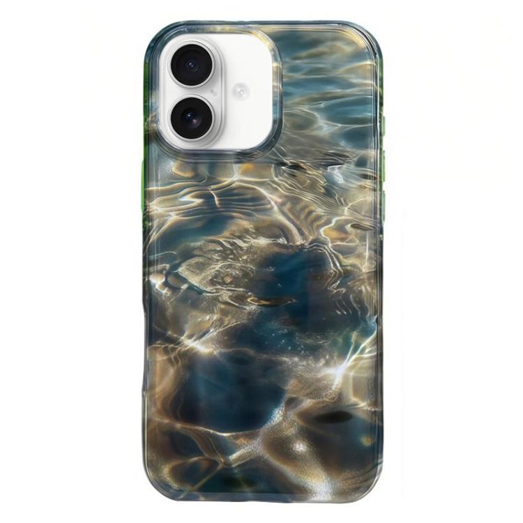 Rounded Edge IMD Pattern TPU Phone Case, For iPhone 16 Pro Max, For iPhone 16 Pro, For iPhone 16