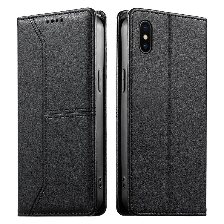 حافظة هاتف من الجلد النباتي مع حماية RFID وخطوط مغناطيسية مخيطة، لهواتف iPhone X / XS، iPhone XR، iPhone XS Max، iPhone 8 Plus / 7 Plus