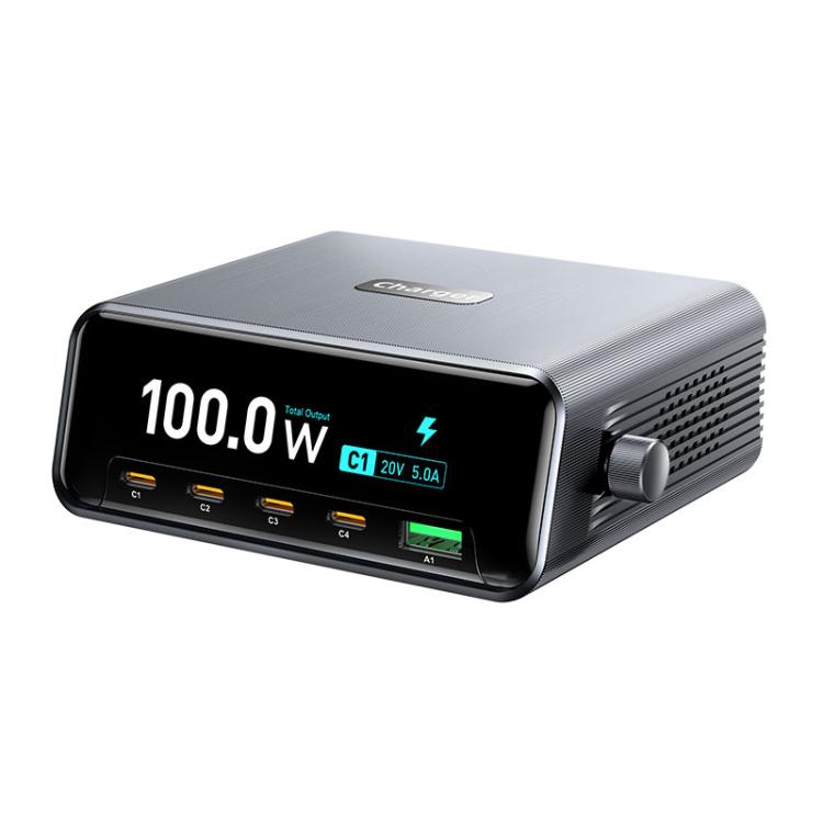 WXL-60D 2.3-inch Smart Display GaN High Power Desktop Charging Station, WXL-60D