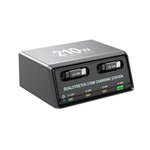 WXL-60E 210W 6-in-1 Desktop Multi Ports Charging Station Built-in Dual Telescopic Cables, WXL-60E