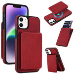Retro Faux Leather Detachable Spring Loaded Card Bag Magnetic RFID Phone Case, For iPhone 17e / 16e, For iPhone 17 Pro Max, For iPhone 17 Pro, For iPhone 15 Plus, For iPhone 15, For iPhone 14 Plus, For iPhone 14 / 13, For iPhone 12 / 12 Pro