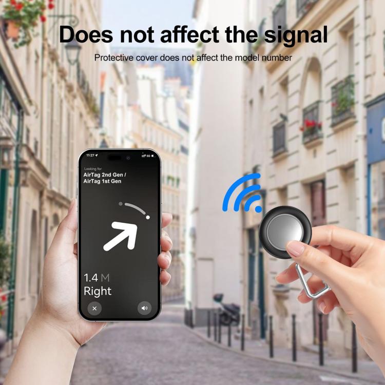 غطاء واقي مقاوم للماء بالكامل مع خطاف من XDcase، لـ AirTag الجيل الثاني / الجيل الأول