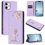 Ballet Girl Diamond Studded RFID Vegan Leather Phone Case, For iPhone 13 Pro, For iPhone 12 / 12 Pro, For iPhone 12 Pro Max, For iPhone 11 Pro Max, For iPhone 11, For iPhone 11 Pro