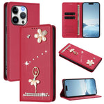 Ballet Girl Diamond Studded RFID Vegan Leather Phone Case, For iPhone 13 Pro, For iPhone 12 / 12 Pro, For iPhone 12 Pro Max, For iPhone 11 Pro Max, For iPhone 11, For iPhone 11 Pro