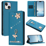 Ballet Girl Diamond Studded RFID Vegan Leather Phone Case, For iPhone 15, For iPhone 14 Plus, For iPhone 14 / 13, For iPhone 14 Pro, For iPhone 14 Pro Max, For iPhone 13 Pro Max