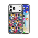 غطاء هاتف بنمط قلب أحمر كريستالي متلألئ، لهواتف iPhone 17 Pro Max، iPhone 17 Pro