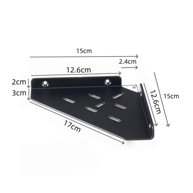 Wall-Mounted Acrylic Corner Shelf Triangular Storage Rack, Single Pack, 2pcs/Pack