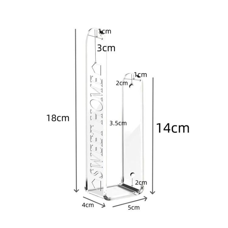 1 Pair/Pack Clear Acrylic Curtain Tieback Holder Curtain Clips, Support Drill-free and Drilled Installation