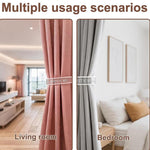 1 Pair/Pack Clear Acrylic Curtain Tieback Holder Curtain Clips, Support Drill-free and Drilled Installation