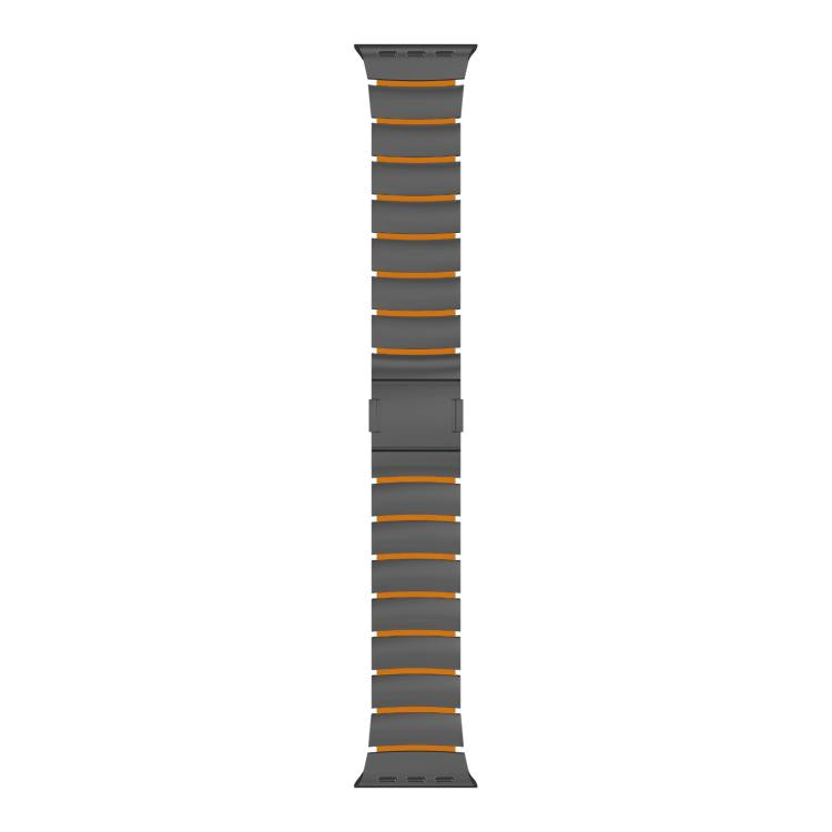Magnetic Clasp One Beads Silicone Titanium Alloy Watch Band, For Apple Watch 46mm / 49mm / 45mm / 44mm, For Apple Watch 42mm / 41mm / 40mm / 38mm
